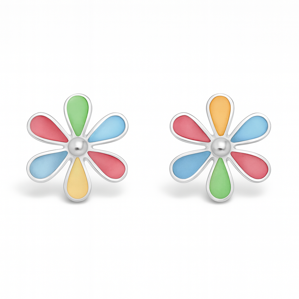 Flower Stud Back Earrings
