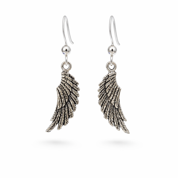 Sterling Silver Wing Hook Earrings