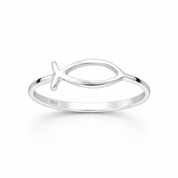 Sterling Silver Ichthys Ring