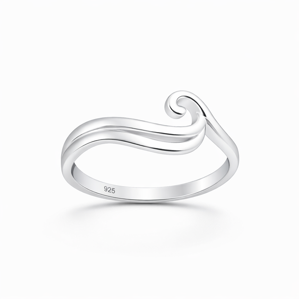 Sterling Silver Wave Ring
