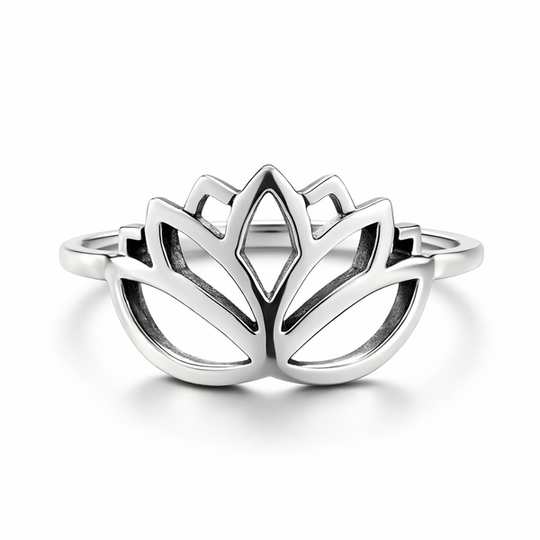 Sterling Silver Lotus Flower Ring