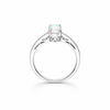 Sterling Silver Opal and CZ Ring