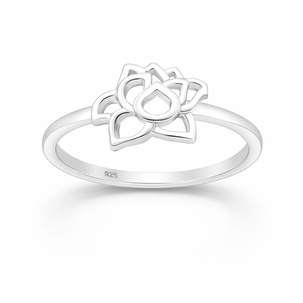 Sterling Silver Lotus Ring