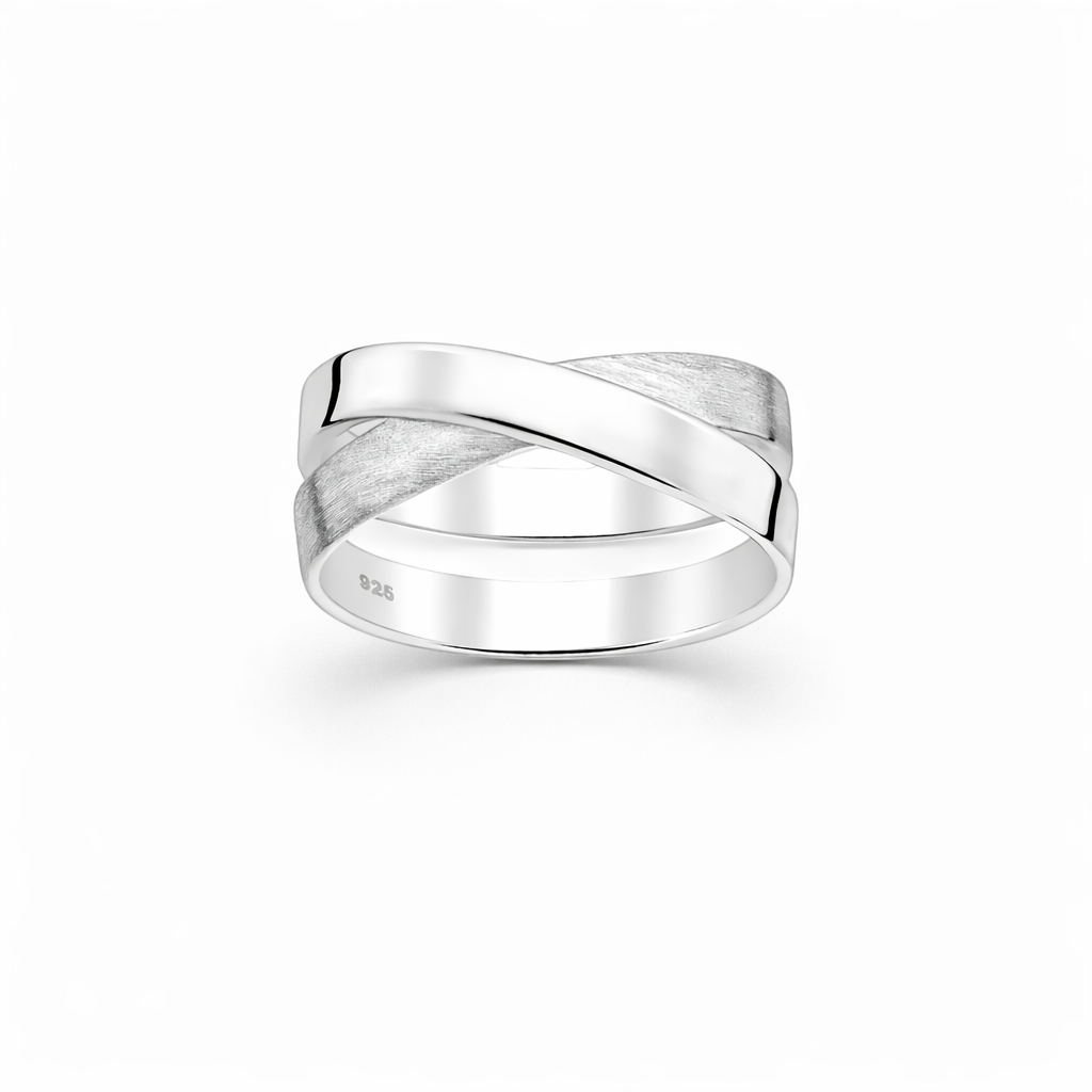 Sterling Silver Matte and Polished Ring