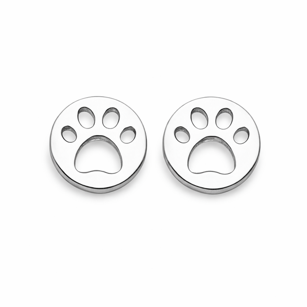Sterling Silver Paw Stud Earrings