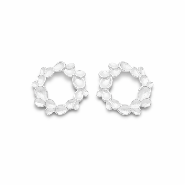 Sterling Silver Droplets Stud-Back Earrings