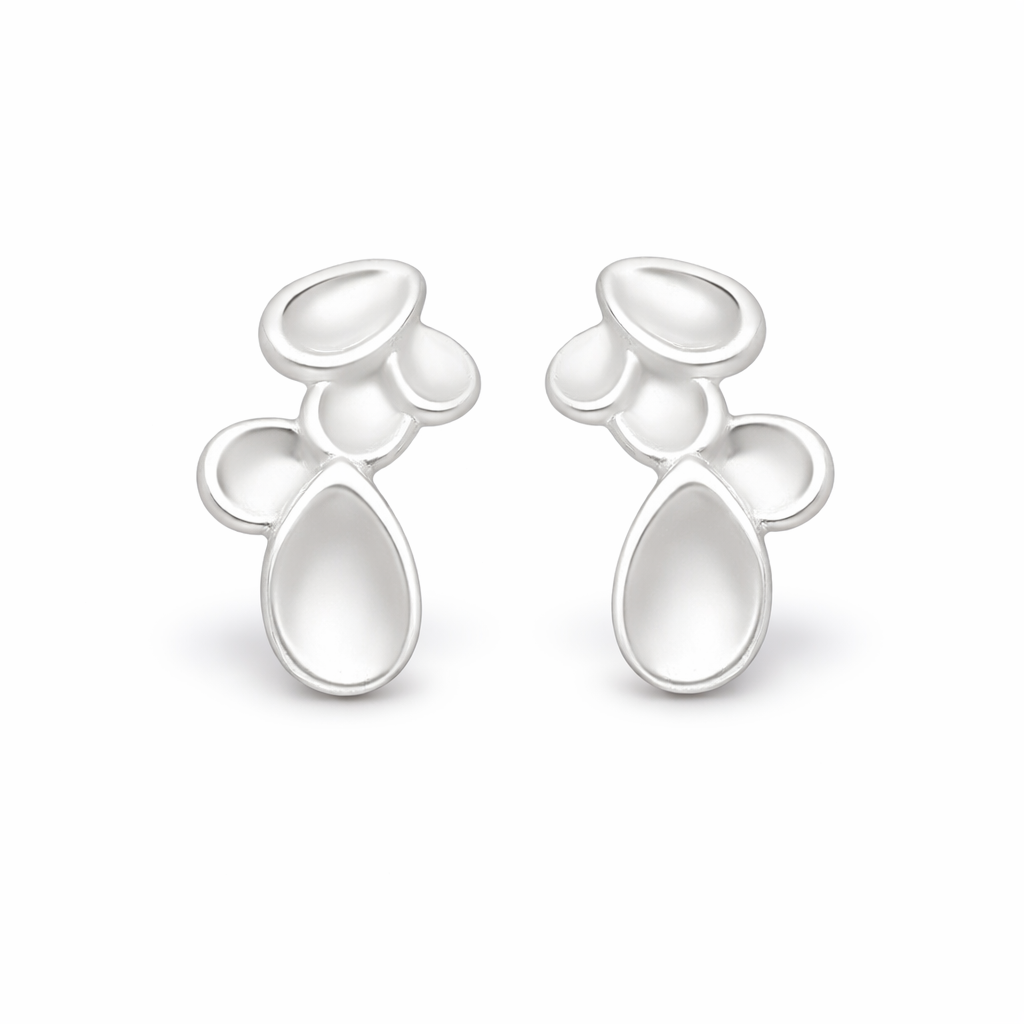 Sterling Silver Teardrop Stud Earrings