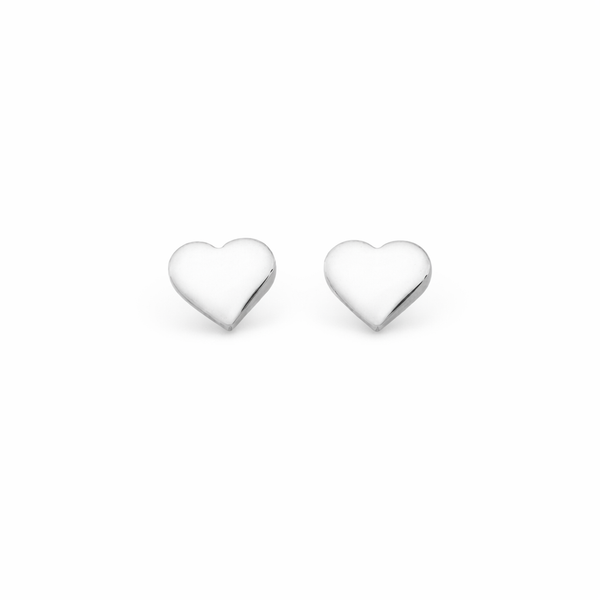 Sterling Silver Heart Stud Earrings