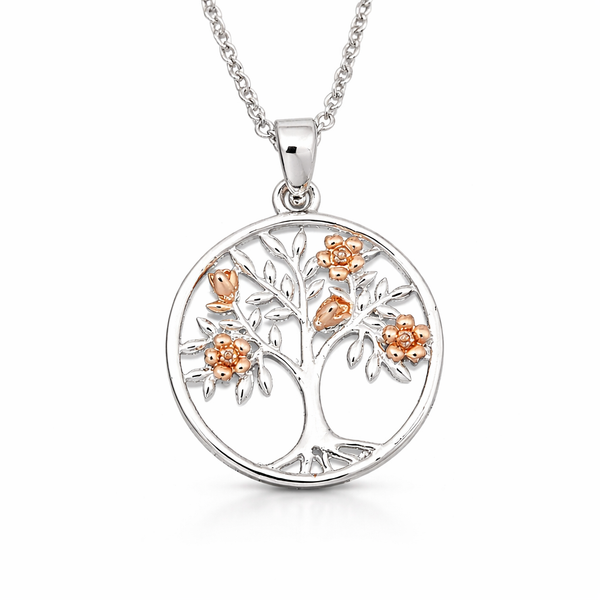 Blossom Tree of Life Two Tone Necklace