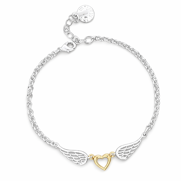 Guardian Angel Heart & Wings Bracelet