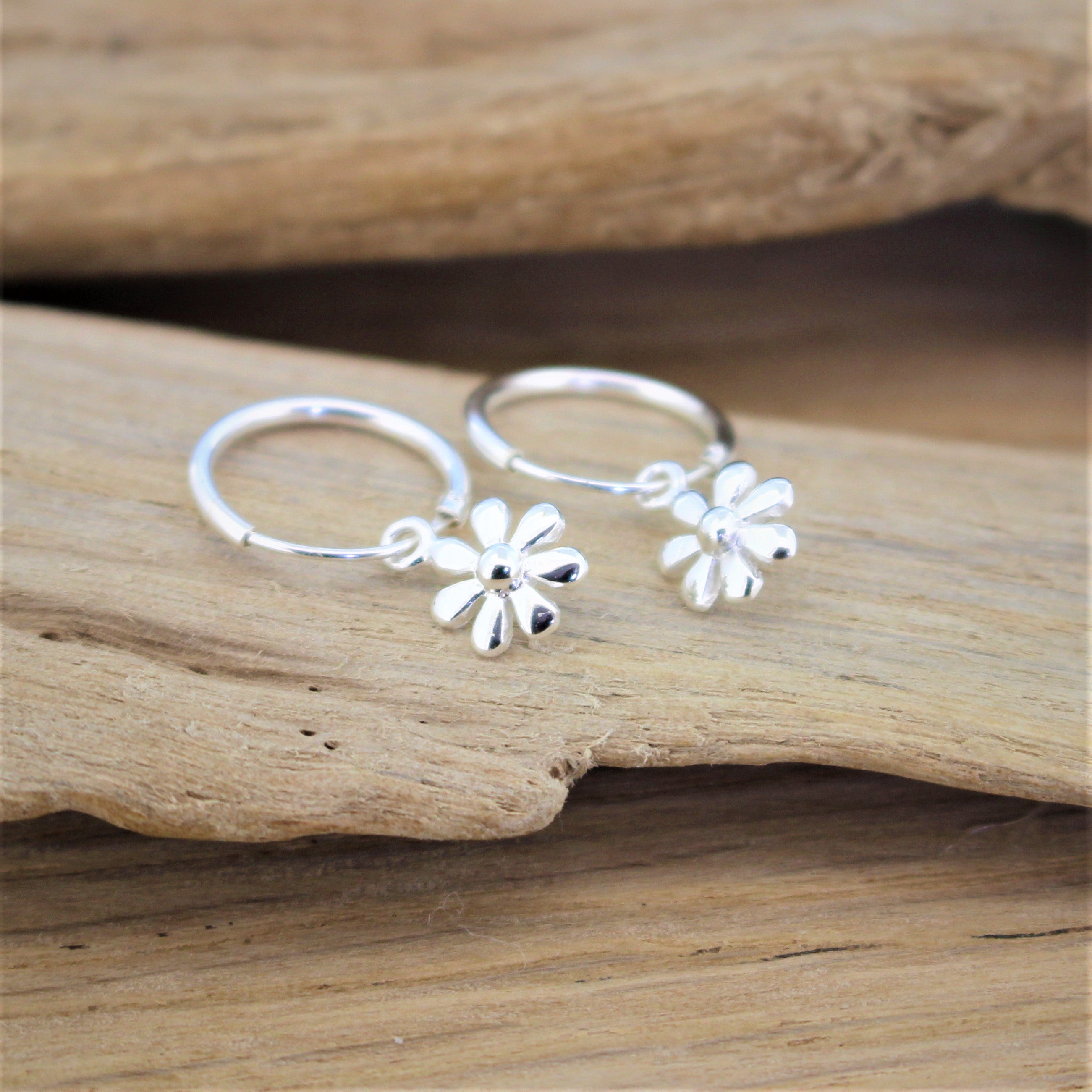 Sterling Silver Flower Sleepers