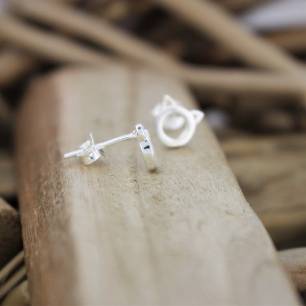 Silver Cat Studs