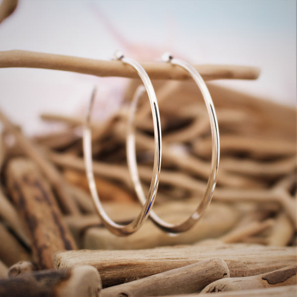 Flat Hoop Earrings