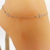 Sterling Silver Starfish Anklet with Bell