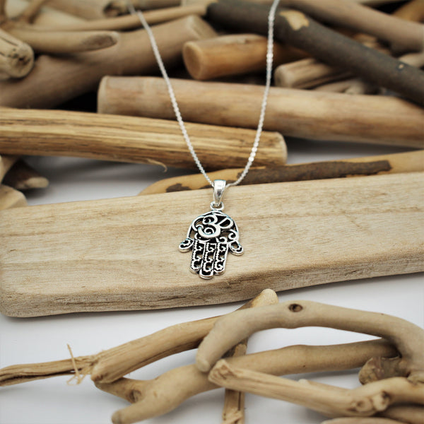 Silver 'Hand of Fatima' Pendant Necklace