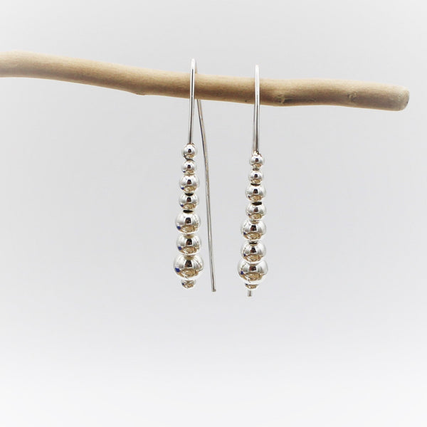 Silver Ball Hook Earrings