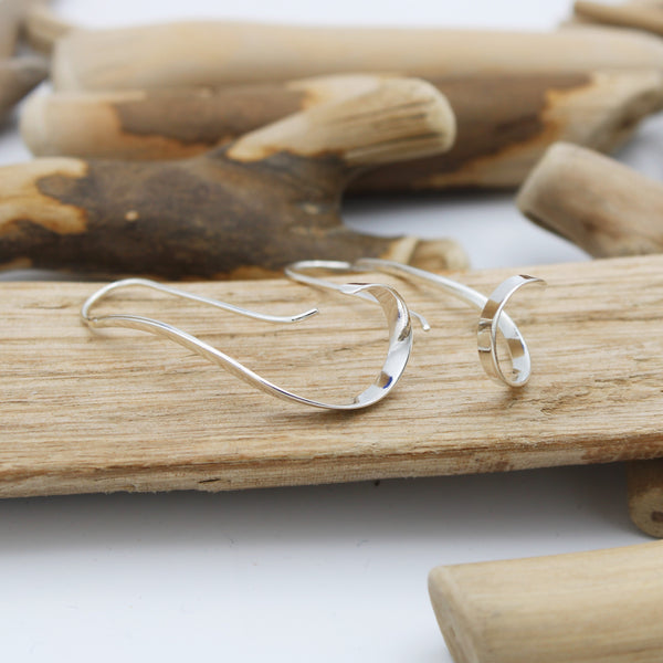 Silver Curl Earrings
