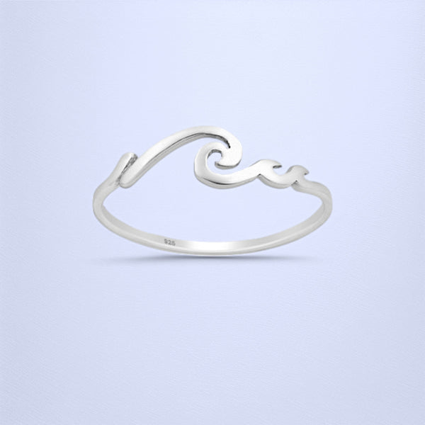 Sterling Silver Wave Ring
