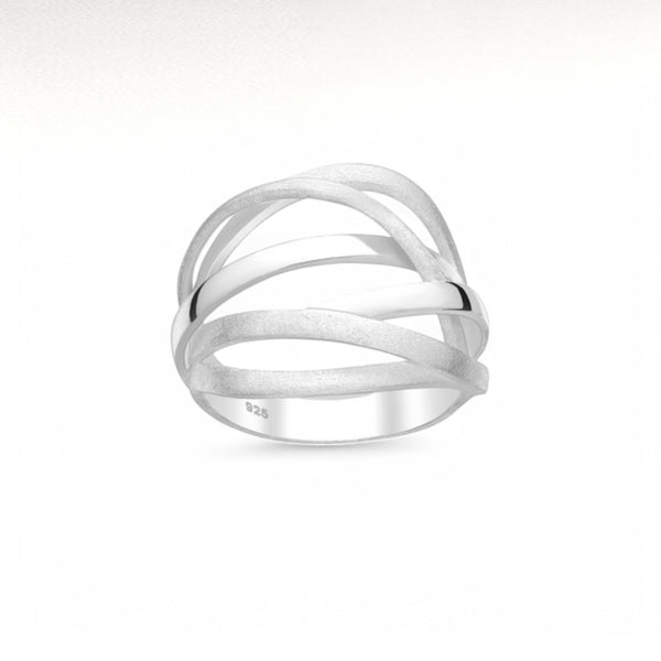 Sterling Silver Matte and Polished Ring