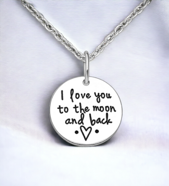 "I Love You To The Moon And Back" Pendant Necklace