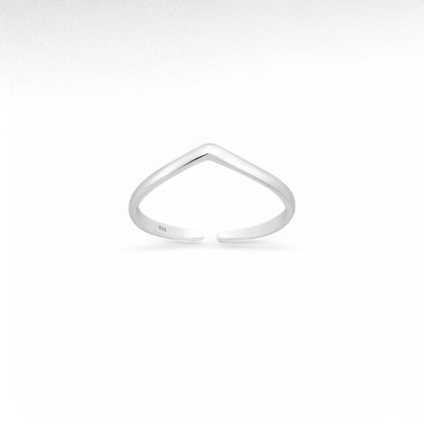 Sterling Silver Adjustable Chevron Toe Ring